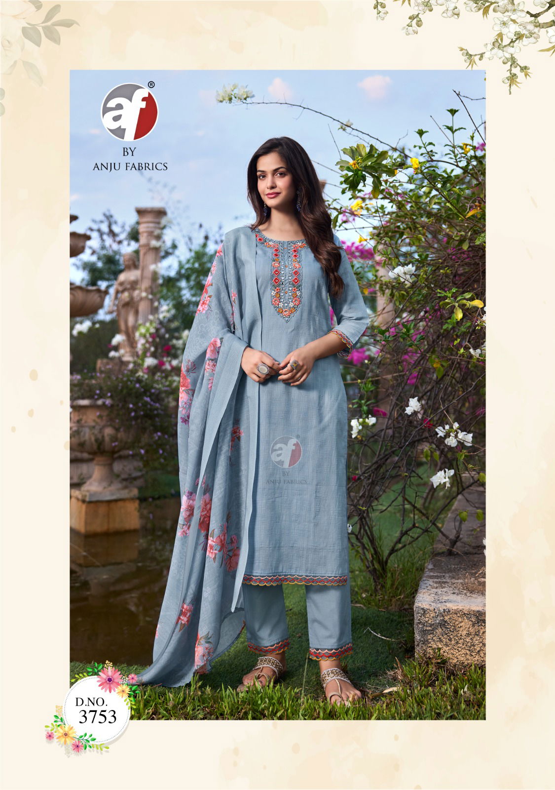 Af Patterns Vol 3 By Anju Pure Cotton Designer Kurti With Bottom Dupatta Wholesale Price In Surat
